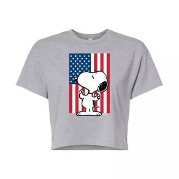Укороченная футболка с флагом Juniors Peanuts Snoopy Licensed Character