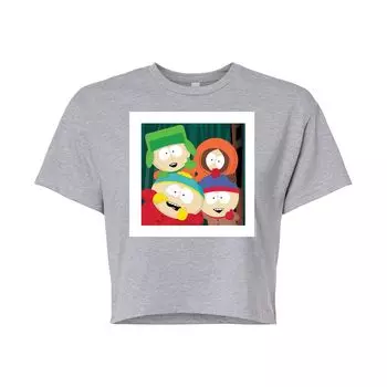 Укороченная футболка с фотографией для юниоров South Park Friends Licensed Character, серый