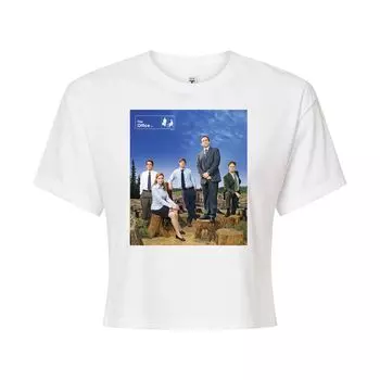 Укороченная футболка с фотографией The Office Cast для юниоров Licensed Character, белый