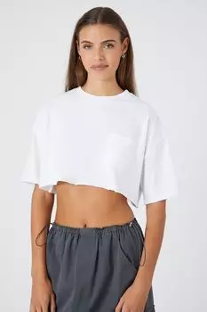 Укороченная футболка с графическим рисунком Speedway Motor Show Forever 21, белый