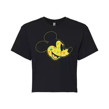 Укороченная футболка с изображением Микки Лица Disney's Mickey Mouse Juniors Licensed Character