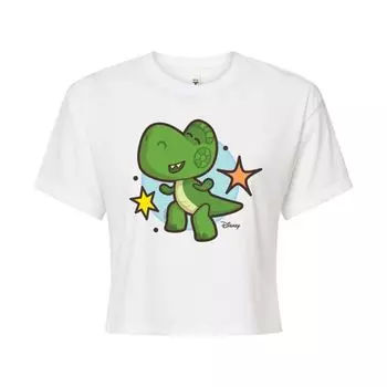 Укороченная футболка с изображением Рекса из сериала «История игрушек» для младших классов Disney / Pixar, белый
