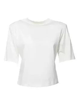 Укороченная футболка с короткими рукавами Nineminutes, белый