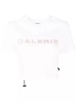 Укороченная футболка с кристаллами Musium Div., белый