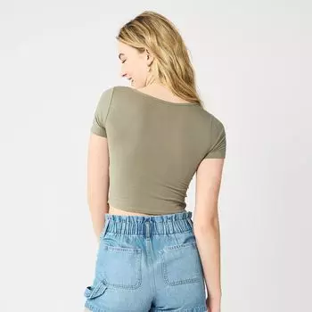 Укороченная футболка с квадратным вырезом Juniors SO с короткими рукавами SO