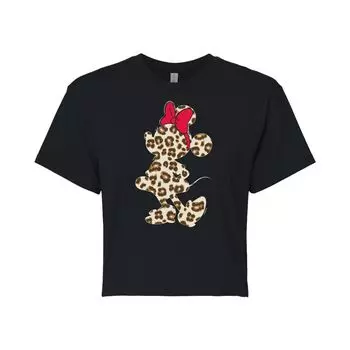 Укороченная футболка с леопардовым принтом Disney's Minnie Mouse Juniors Minnie Mouse Licensed Character