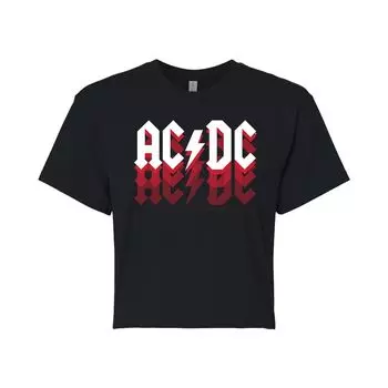 Укороченная футболка с логотипом AC/DC для юниоров с выцветшим рисунком Licensed Character