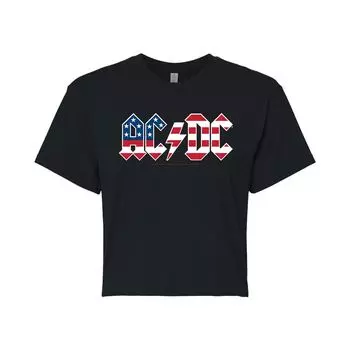 Укороченная футболка с логотипом AC/DC Patriotic для юниоров Licensed Character