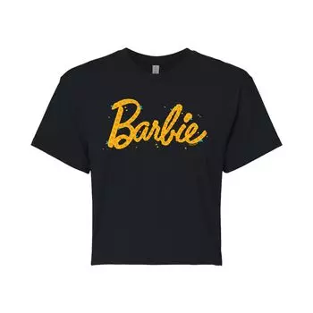 Укороченная футболка с логотипом Barbie для юниоров и желтым цветком Licensed Character