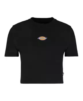 Укороченная футболка с логотипом Dickies, черный