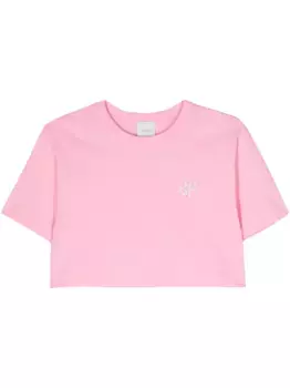 Укороченная футболка с логотипом PATOU, розовый