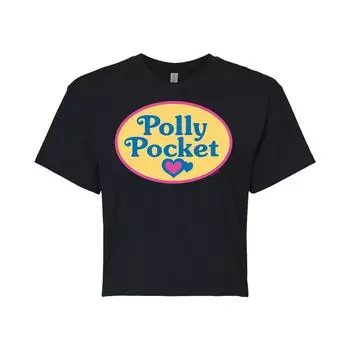 Укороченная футболка с логотипом Polly Pocket для юниоров Licensed Character, черный