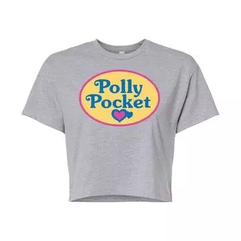 Укороченная футболка с логотипом Polly Pocket для юниоров Licensed Character, серый