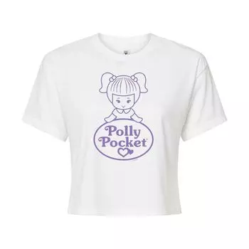 Укороченная футболка с логотипом Polly Pocket Doll для юниоров Licensed Character, белый