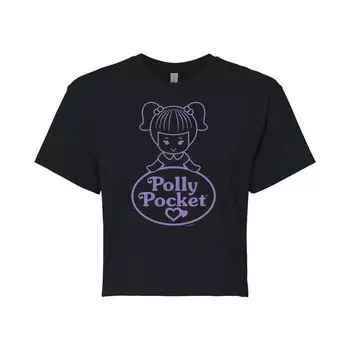 Укороченная футболка с логотипом Polly Pocket Doll для юниоров Licensed Character, черный