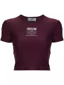 Укороченная футболка с логотипом Warranty Versace Jeans Couture, фиолетовый