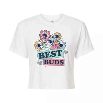Укороченная футболка с лучшими друзьями юниоров Минни Маус и Дейзи Дак Disney, белый
