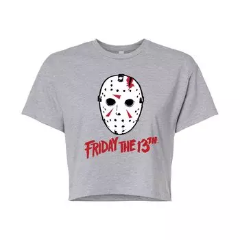 Укороченная футболка с маской для юниоров Friday The 13th Licensed Character, серый
