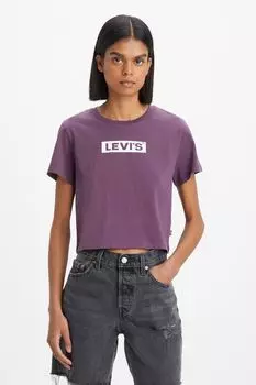 Укороченная футболка с мотивом Джорди Levi's, фиолетовый