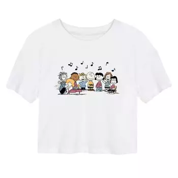 Укороченная футболка с музыкальным рисунком Peanuts для детей Juniors Licensed Character, белый