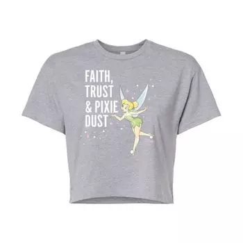 Укороченная футболка с надписью «Fair Trust Pixie Dust» от младшеклассников «Tinker Bell» Disney, серый