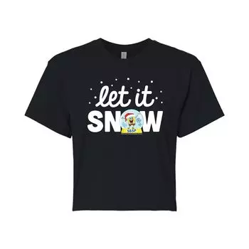 Укороченная футболка с надписью «Let It Snow» для юниоров «Губка Боб Квадратные Штаны» Licensed Character