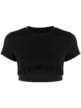 Укороченная футболка с оборками Onefifteen, черный