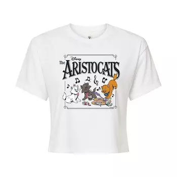 Укороченная футболка с плакатом Disney's The Aristocats Juniors, белый
