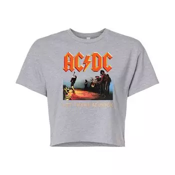 Укороченная футболка с рисунком AC/DC Let There Be для юниоров Licensed Character, серый