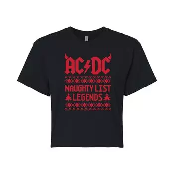 Укороченная футболка с рисунком AC/DC Naughty List для юниоров Licensed Character