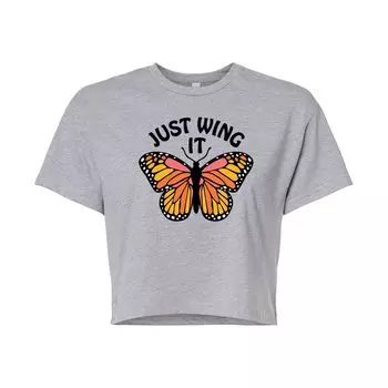 Укороченная футболка с рисунком бабочки Wing It для юниоров Licensed Character