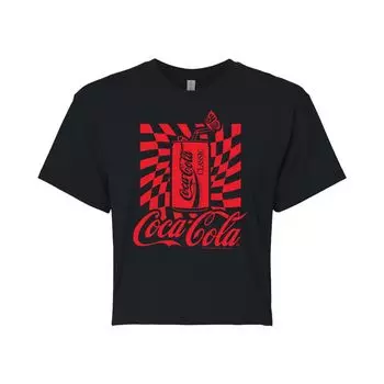 Укороченная футболка с рисунком банки Coca-Cola для юниоров Licensed Character, черный