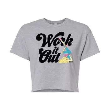 Укороченная футболка с рисунком Барби для юниоров "Work It Out" Licensed Character