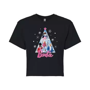 Укороченная футболка с рисунком Barbie Holiday Tree для юниоров Licensed Character