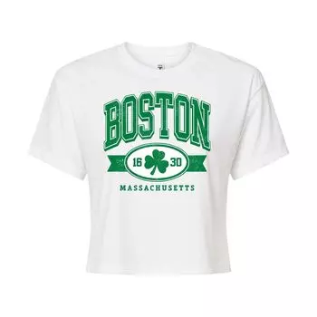Укороченная футболка с рисунком Boston для юниоров Licensed Character, белый