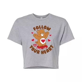 Укороченная футболка с рисунком Care Bears для юниоров Follow Your Heart Licensed Character, серый