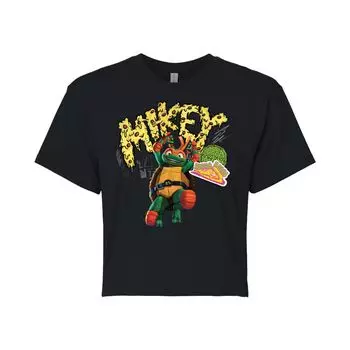 Укороченная футболка с рисунком «Черепашки-ниндзя» для юниоров Mutant Mayhem Mikey Licensed Character, черный