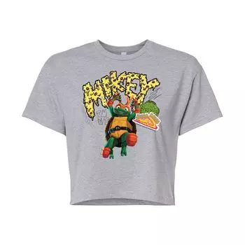 Укороченная футболка с рисунком «Черепашки-ниндзя» для юниоров Mutant Mayhem Mikey Licensed Character, серый