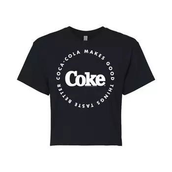 Укороченная футболка с рисунком Coca-Cola Coke Better для юниоров Licensed Character, черный