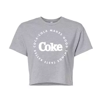 Укороченная футболка с рисунком Coca-Cola Coke Better для юниоров Licensed Character, серый