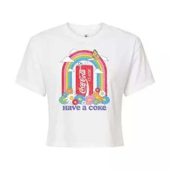 Укороченная футболка с рисунком Coca-Cola для юниоров Licensed Character, белый