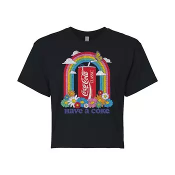 Укороченная футболка с рисунком Coca-Cola для юниоров Licensed Character, черный