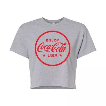 Укороченная футболка с рисунком Coca-Cola USA для юниоров Licensed Character, серый