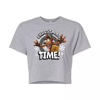 Укороченная футболка с рисунком Crash Bandicoot для юниоров "Christmas Time" Licensed Character