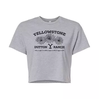 Укороченная футболка с рисунком цветов Yellowstone "Dutton Ranch" для юниоров Licensed Character