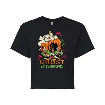 Укороченная футболка с рисунком Disney 100 Juniors' Ghost Exterminators Licensed Character