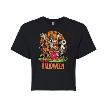 Укороченная футболка с рисунком Disney 100 Juniors Happy Halloween Licensed Character