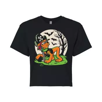 Укороченная футболка с рисунком Disney 100 Juniors Pluto The Pirate Licensed Character