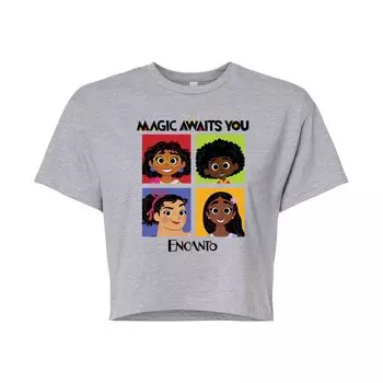 Укороченная футболка с рисунком Disney's Encanto Juniors' Magic Awaits Disney, серый