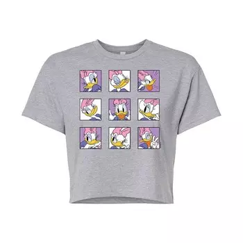 Укороченная футболка с рисунком Disney's Mickey Mouse & Friends Junior's Daisy Duck Emotions Licensed Character, серый